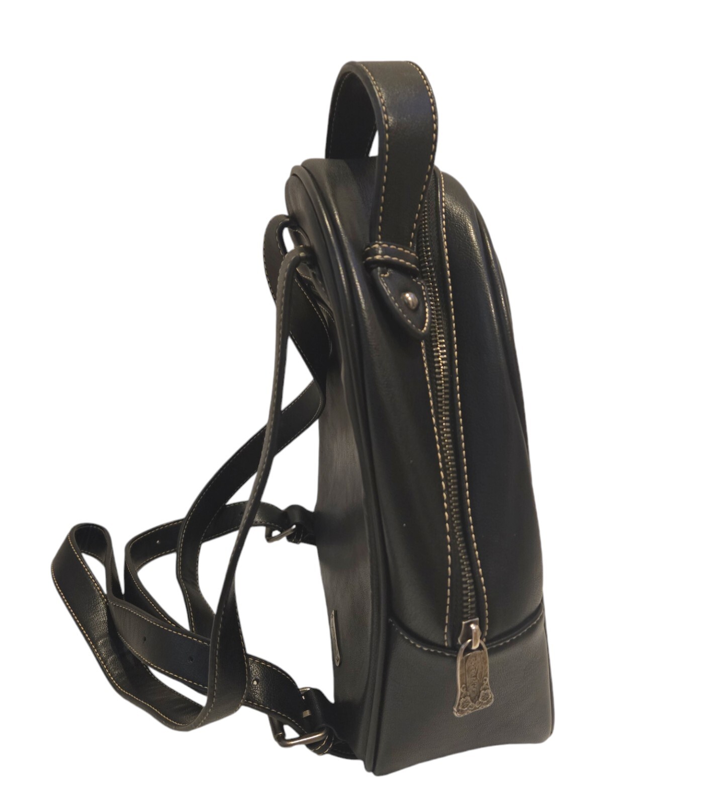 Trinity Ranch Black Backpack Turquoise Leather W/… - image 5