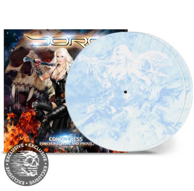 Doro   Conqueress - Forever Strong And Proud Vinyl, 2x LP, White - Blue Marbled