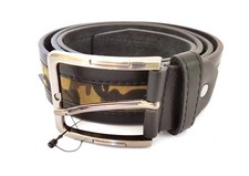 x Cinta Cintura Uomo Pelle Nero Militare A-777 Elegante Glamour Fashion Moda hac