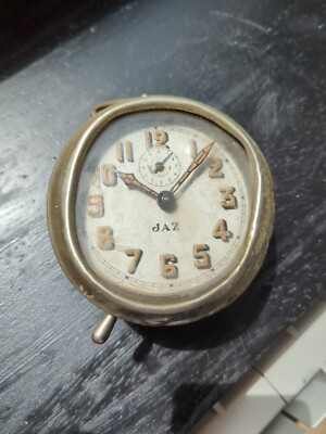 1920 Silver Metal Jaz Morning Alarm Clock