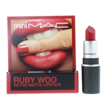 MAC Ruby Woo Retro MINI Matte Lipstick -707 Ruby Woo- 0.06oz 1.8g IN Box