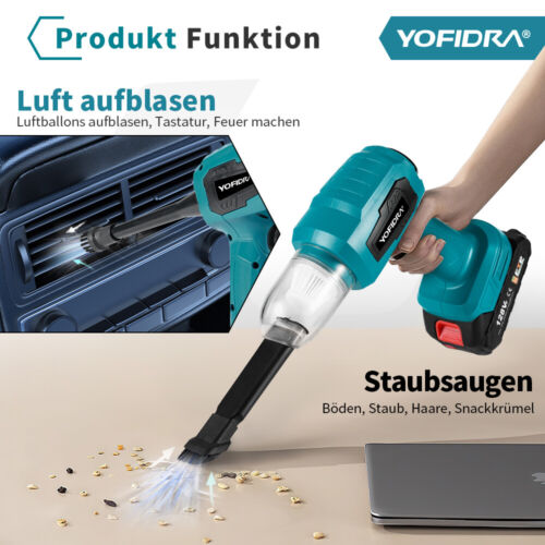 2 IN 1 Mini Auto Staubsauger Elektrische Staubgebläse Air Duster PC Reinigung - Bild 6 von 17