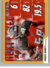 2020 Score Next Level Stats Gold #NLS-SB Shaquil Barrett Tampa Bay Buccaneers