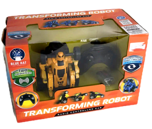 Blue Hat Toys Transforming Robot Radio Controlled Car Yellow   a6- - Picture 1 of 5