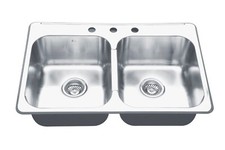 drop in stainless steel kitchen sinks 3 Hole Predrilled