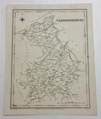 CREIGHTON & WALKER Election Map of Cambridgeshire (c. 1831)