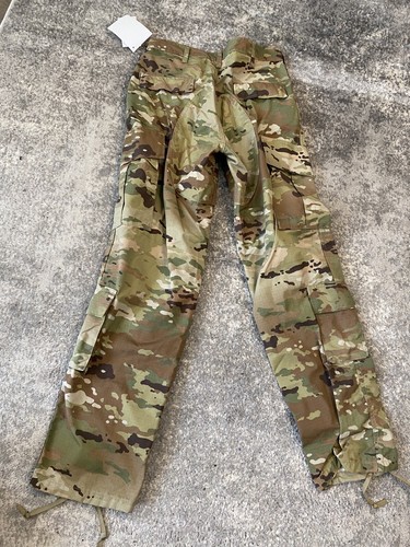 Military Multi Cam Cargo Pants Men’s M Green Long Rip Stop Utility Camouflage - Picture 4 of 7