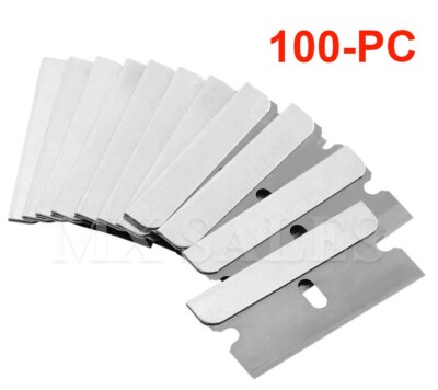 100pc Razor Blades Single Edge Extra Sharp Heat Treated Safety Knife Shaving