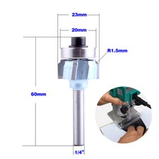 1pcs 1/4" Shank Radius 1.5mm Edge Forming 4 Teeth Router Bit Woodworking Cutter