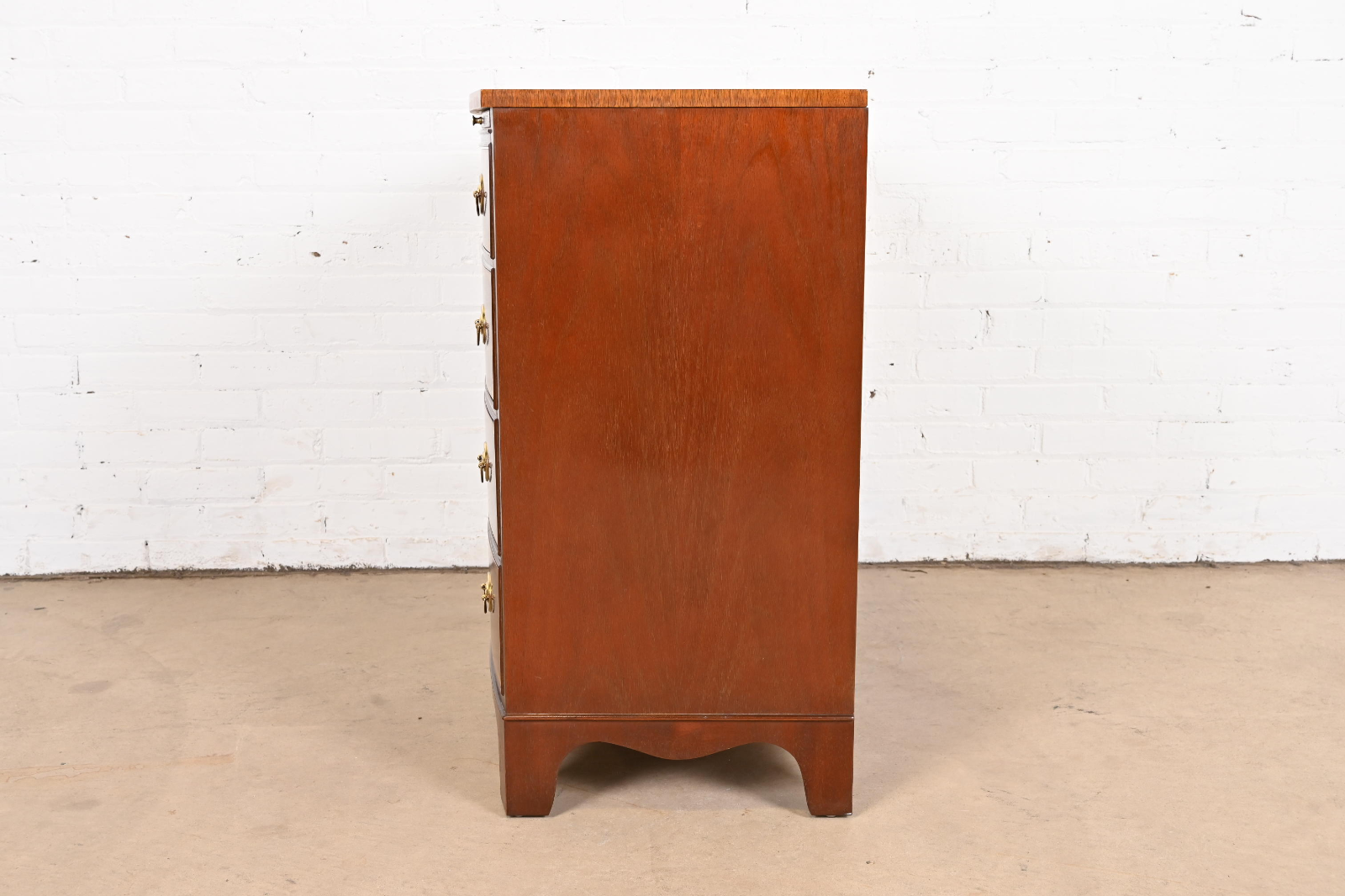 Baker Furniture Banded Mahogany Bow Front Chest of Drawers eBay