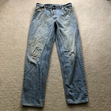 Mens Vintage Levi's Lightwash Jeans 550 Made in USA Zipper Fly Distressed 34X32