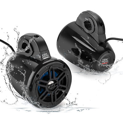 4'' Bluetooth Speakers Stereo Audio System For 1.2'' - 2'' ATV UTV Marine Tower