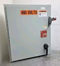 Hoffman A30SA2610LP Keyed Handle Disconnect Enclosure 30" x 25.38" x 10" Used