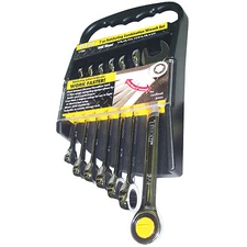 Titan Tools 17350 Combination Ratcheting Wrench Set 7 Piece SAE