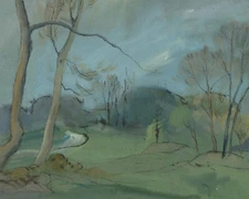 20th Century Watercolour - Scenic Landscape