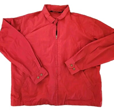 Vintage Steeplechase Men's Large Full Zip Red Wind Breaker Jacket
