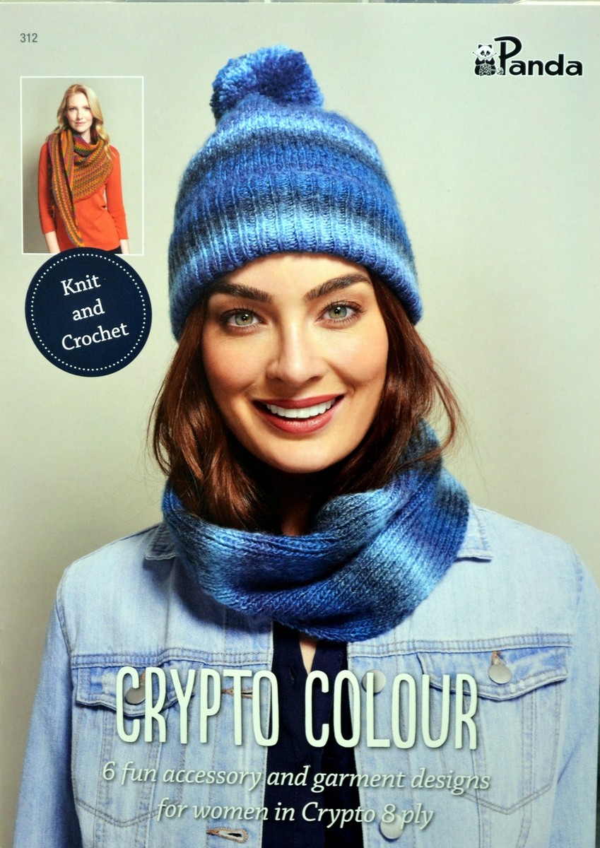 Crypto Colour for Panda Crypto 8 ply 6 Easy Projects Knit & Crochet | eBay