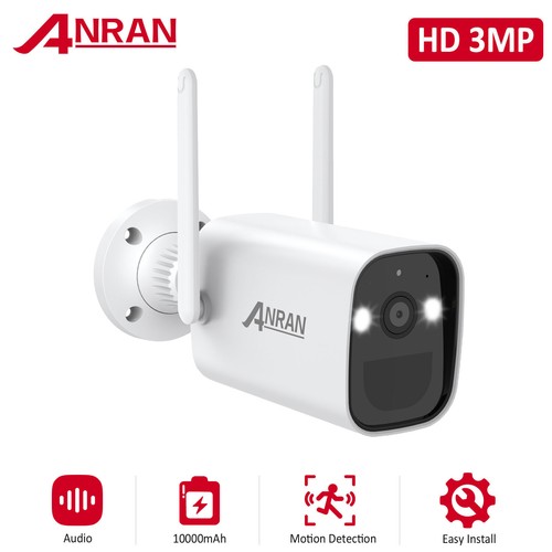 ANRAN 2K Solar WiFi Wireless Home Security Camera Audio PIR Outdoor Rechargeable - Picture 17 of 19