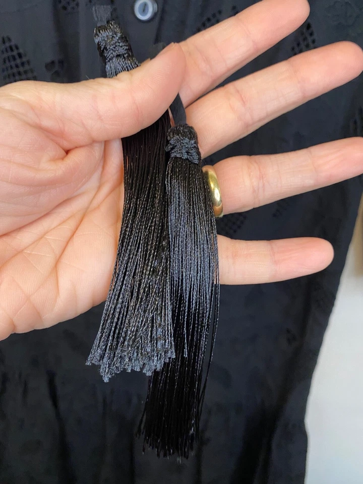 Vestido de algodão Rickie Freeman para Teri Jon ilhós gola redonda bainha flutuante tamanho 4  - Imagem 4 de 4