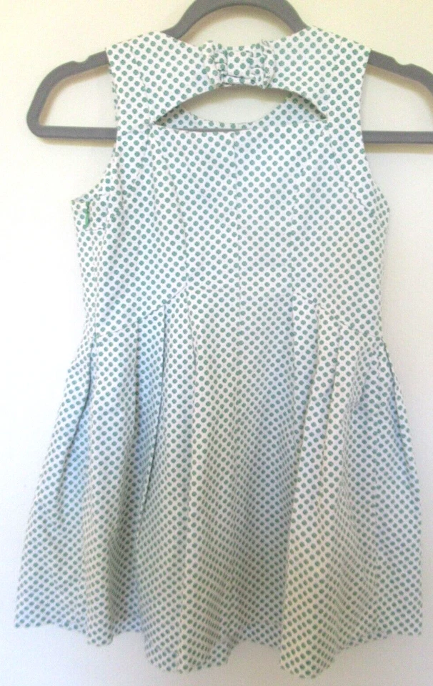 Vestido recto sin mangas estampado verde y blanco 140 United Colors of Benetton para niña Foto 3 de 4