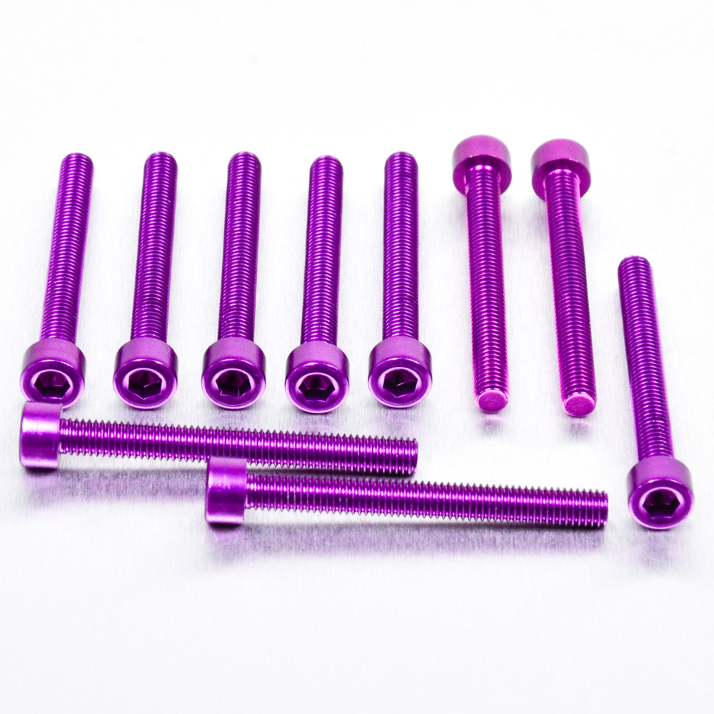 Lot De 10 écrous En Aluminium Orange M5 - Pro-Bolt - Filetage 0.80mm - Neuf En Sachet