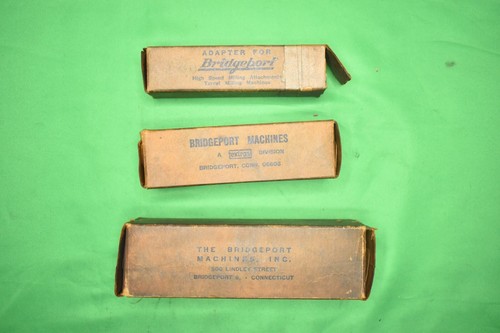 Set adattatore Bridgeport vintage 3 pezzi 1", 5/8" e 1/2" con scatole originali - NOS/NOB - Foto 6 di 10