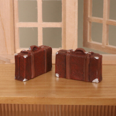 5pcs 1:24 Miniature Tiny Travel Suitcase Bedroom Accessories Dollhouse Decor