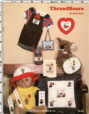 ''ThreadBears''  1982 Country Cross Stitch, Inc.  Booklet Book # 11