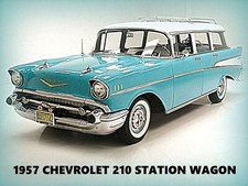 1957 Chevrolet 210 Station Wagon New Metal Sign: Original Look Restoration