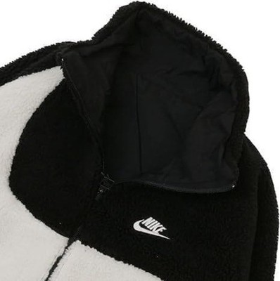 Nike Full Zip Reversible Boa Fleece Jacket Black White Size 3XL