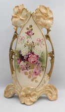 Antique Old Paris Porcelain Vase 40cm Hand Painted Floral Gilt
