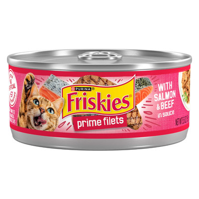 Prime Filets, Salmon and Beef in Sauce, Wet Cat Food, 5.5 oz Can Multi-Pack