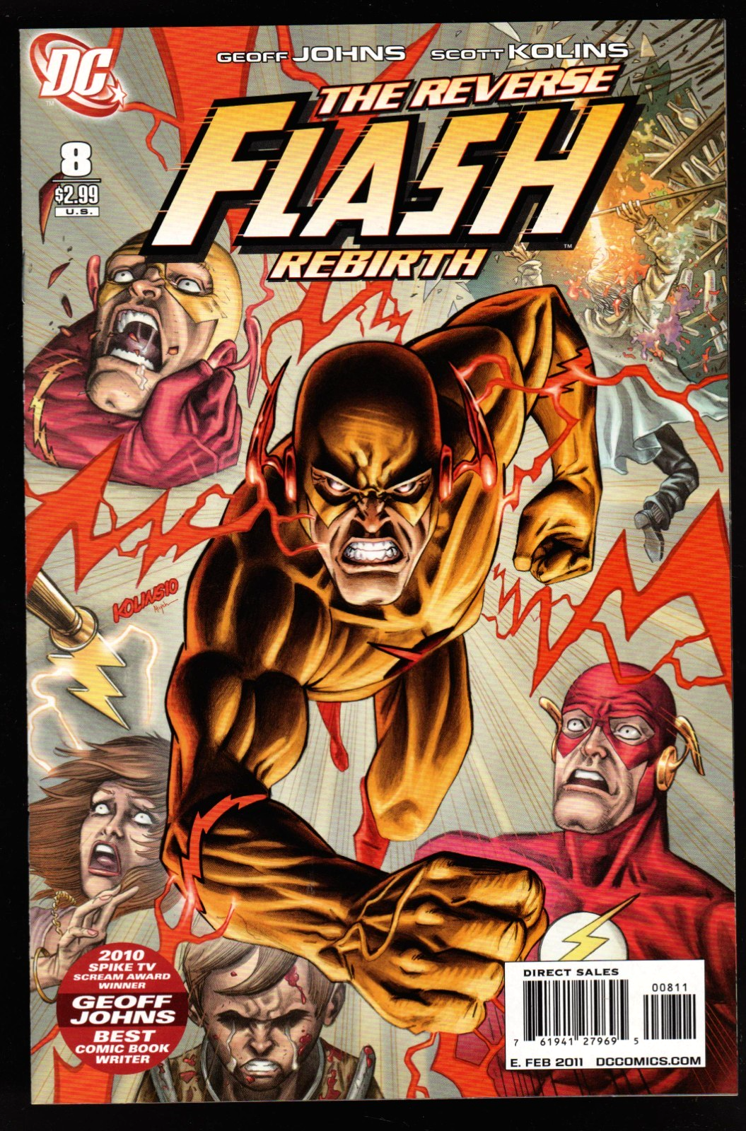FLASH #8 (9.6/9.8 NM+/MT) Vol. 3 REBIRTH 2011 DC COMICS REVERSE FLASH/CGC IT!