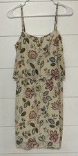 Madewell 100% Silk Overlay Cami Dress Botanical Size 6 NWOT