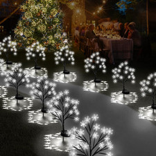 Upgrade Snowflake Solar Christmas Lights Outdoor - 2PACK 40LED Snowflake Pathway