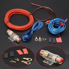 1500 W Auto Endstufe Kabelsatz Audio Subwoofer AMP RCA Stromkabel Sub Neu