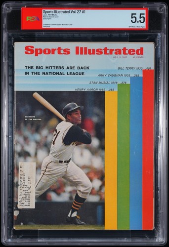 Roberto Clemente 1st SI Cover PSA 5.5 Sub 1967 Sports Illustrated Pirates