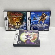 Spyro The Eternal Night Narnia Cats & Dogs 3 Nintendo DS Game Lot CIB