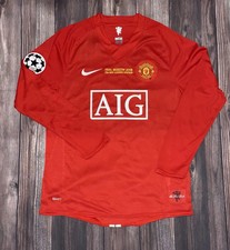 Cristiano Ronaldo #7 2008 UCL Final Manchester United Nike Long Sleeve Jersey L