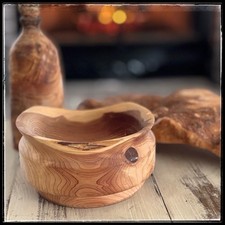 Hand Carved Wooden Bowl Rustic Hand Made Original