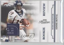 2009 Playoff Prestige Rookie Review Materials Prime 17/25 Eddie Royal #19 0a1