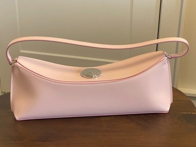 Jacquemus Pink Ovalo Glazed Leather Shoulder Bag