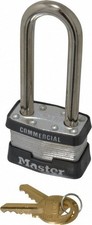 Lock Padlock: 1LJ Laminated Steel, Keyed Different, 1-3/4" Wide box of 6