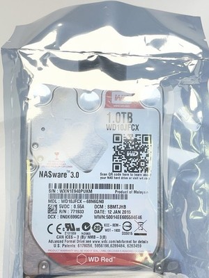 WD10JFCX Western Digital 1TB 5400RPM 16MB SATA 2.5'' NASware 3.0 Hard Disk New