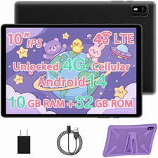 Android Tablet 10 Inch Unlocked with SIM Card Slot, 10GB RAM  32GB ROM 1TB Exp