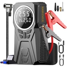 Car Jump Starter with Air Compressor,3000A Car Emergency Starting Power Suppl...