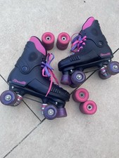 Street 86 turbo style quad roller skates size 5 pink black purple 90s style rare