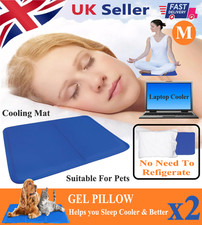 Cooling Gel Pillow X2 Universal Cooing Mat Pets and Humans Laptop Cooler Size M 