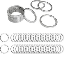 Flat Key Rings 1 inches Flat Key Rings Metal Keychain Rings Split Keyrings Flat