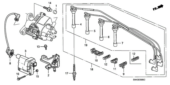 Genuine Honda Spark Plug ZFR6F-11 Ngk 98079-5614G